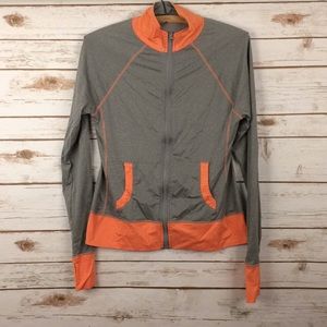 Sporty gray and tangerine TFTjacket. S. Worn once!